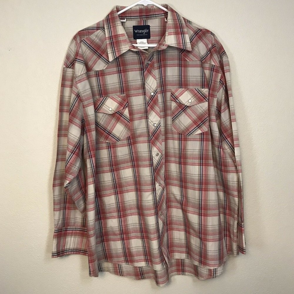 Wrangler Wrancher Men's Pearl Snap Size 19x35
